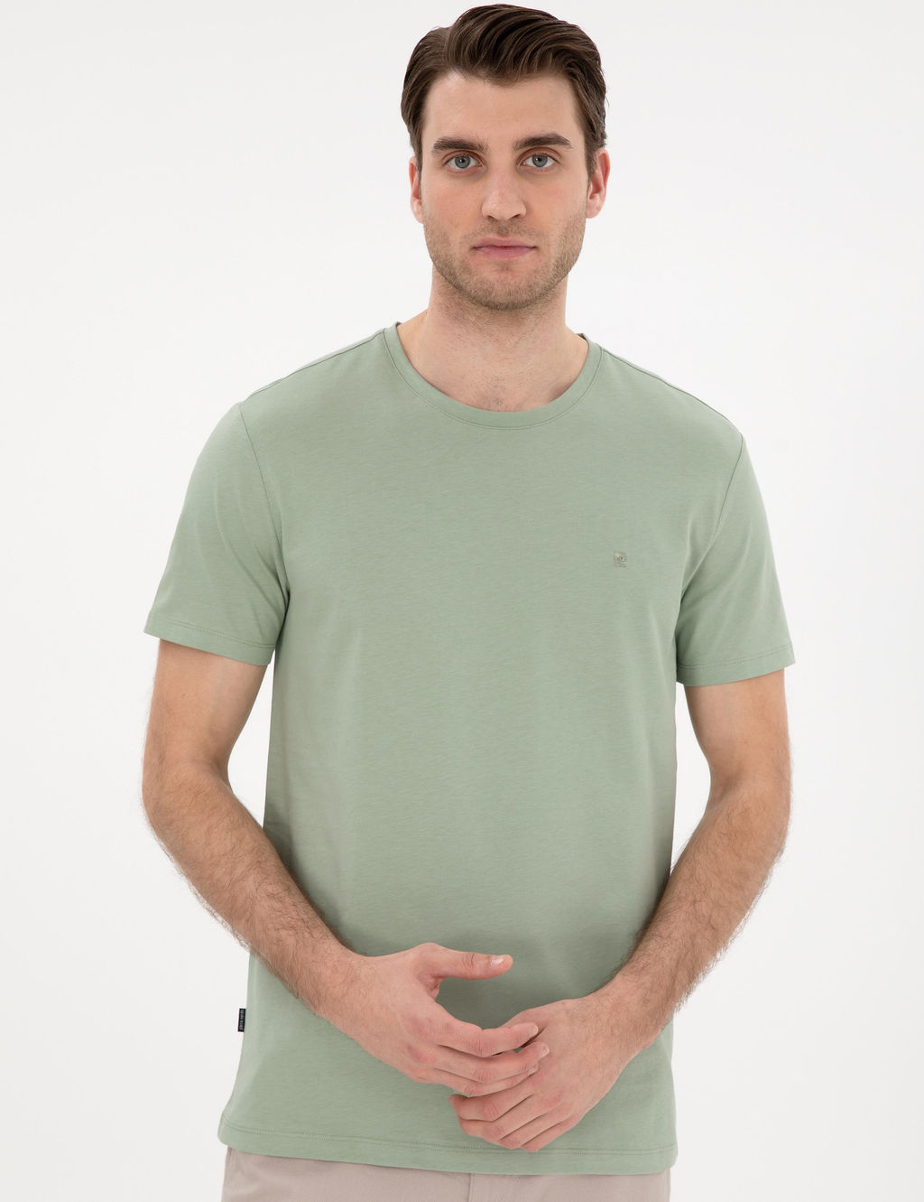 _a_la %100 Pamuk Slim Fit Bisiklet Yaka Basic Ti__rt - Pierre cardin фото 3