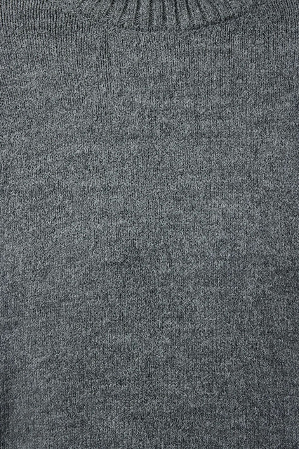 Antrasit Genis Kal?p Yumusak Dokulu Triko Kazak TWOAW25KZ00168 - Trendyolmilla фото 5