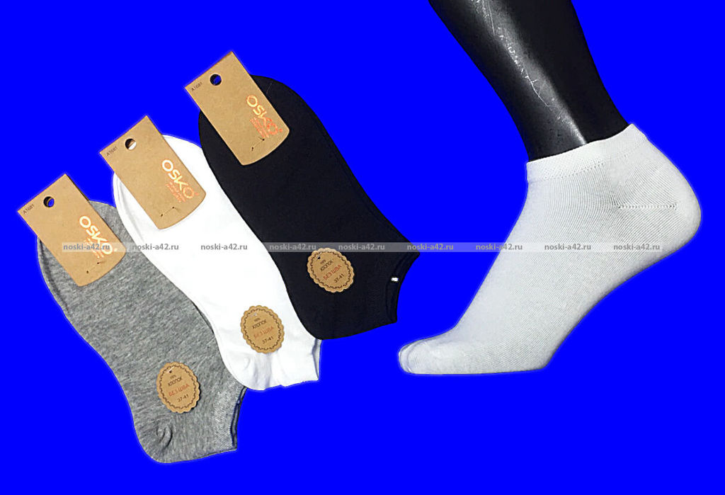 3 ПАРЫ - OSKO (CHMD) укороченные носки женские однотонные арт. А1681 (71117)