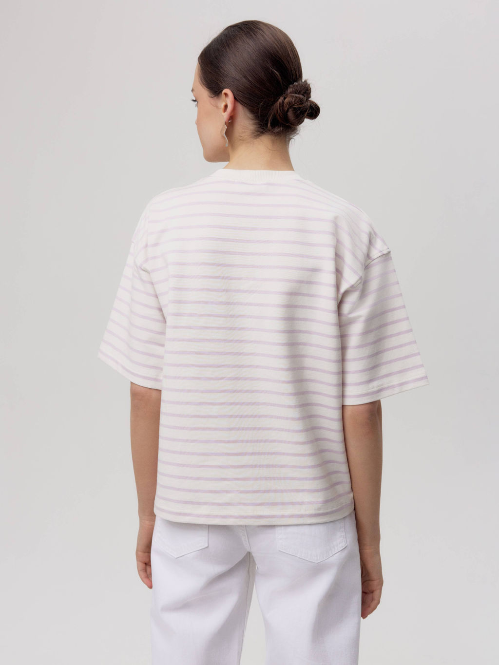 CONTE Футболка свободного кроя из футера LD 2569 white-lavender
