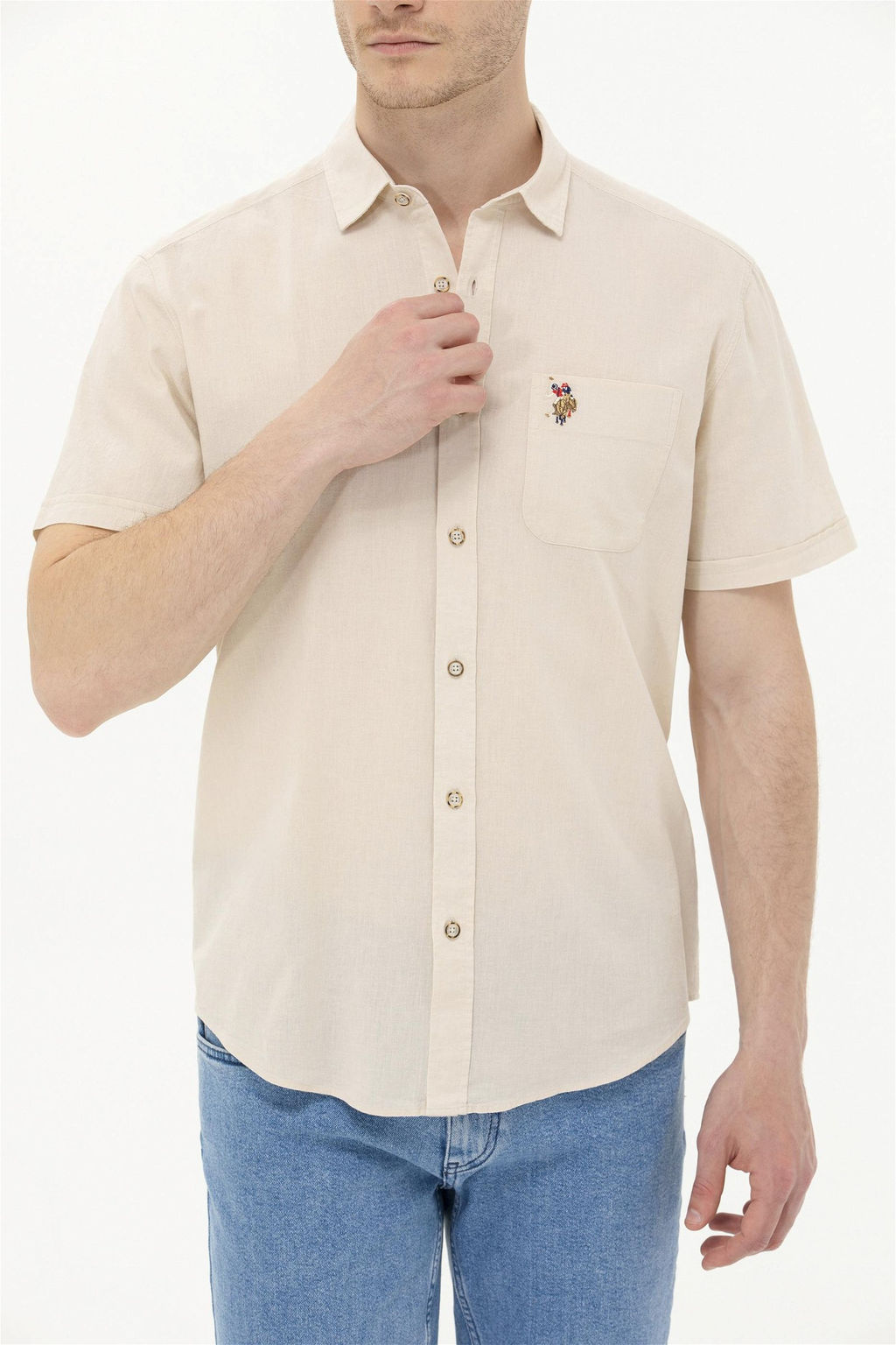 Мужская рубашка с коротким рукавом Stone - U.s. polo assn фото 7
