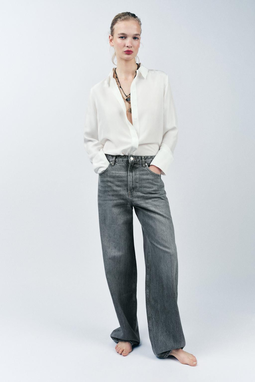 ZW COLLECTION BAGGY MID-WAIST JEANS