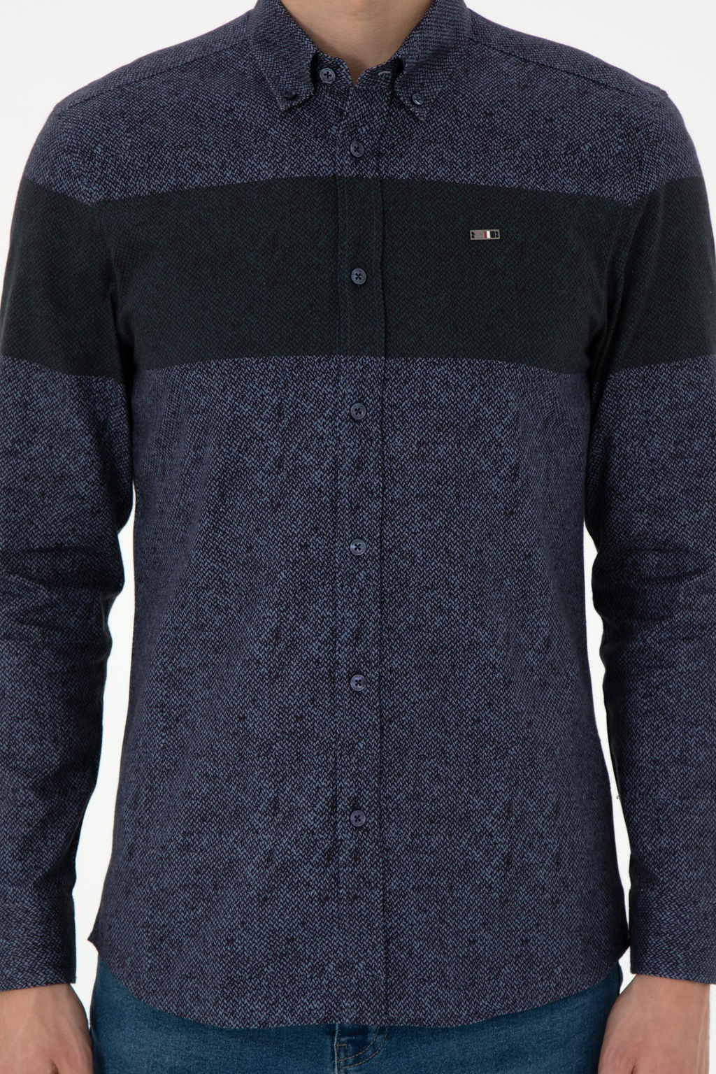 Мужская темно-синяя рубашка с длинным рукавом Неожиданная скидка в корзине - U.s. polo assn фото 6