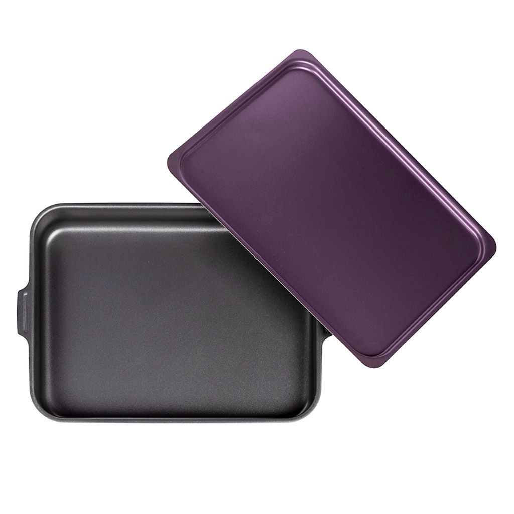 Violet Противень с антипригарным покрытием 19х25х5,7см, s0,9мм, металлическая крышка (Россия) - Домашняя мода фото 3