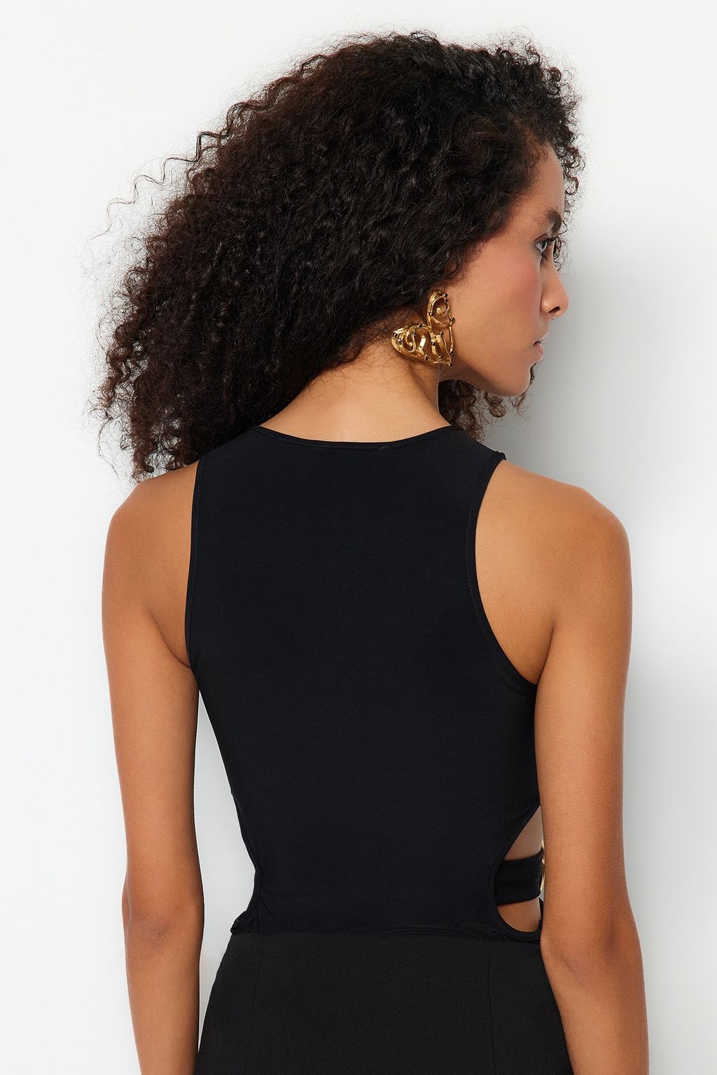 TRENDYOLMILLA Siyah Aksesuarl? Pencere/Cut Out Detayl? C?tc?tl? Orme Body TPRSS23BD00044  фото 6