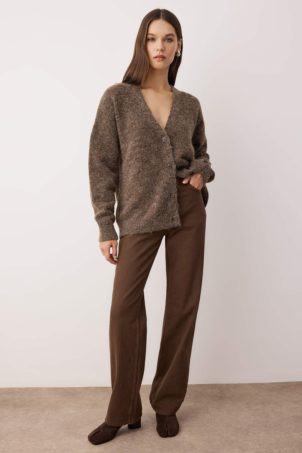 Wardrobe Essentials Vizon Alpaca Kar?s?ml? Basic Triko H?rka TWOAW26HI00265 - Trendyolmilla фото 2