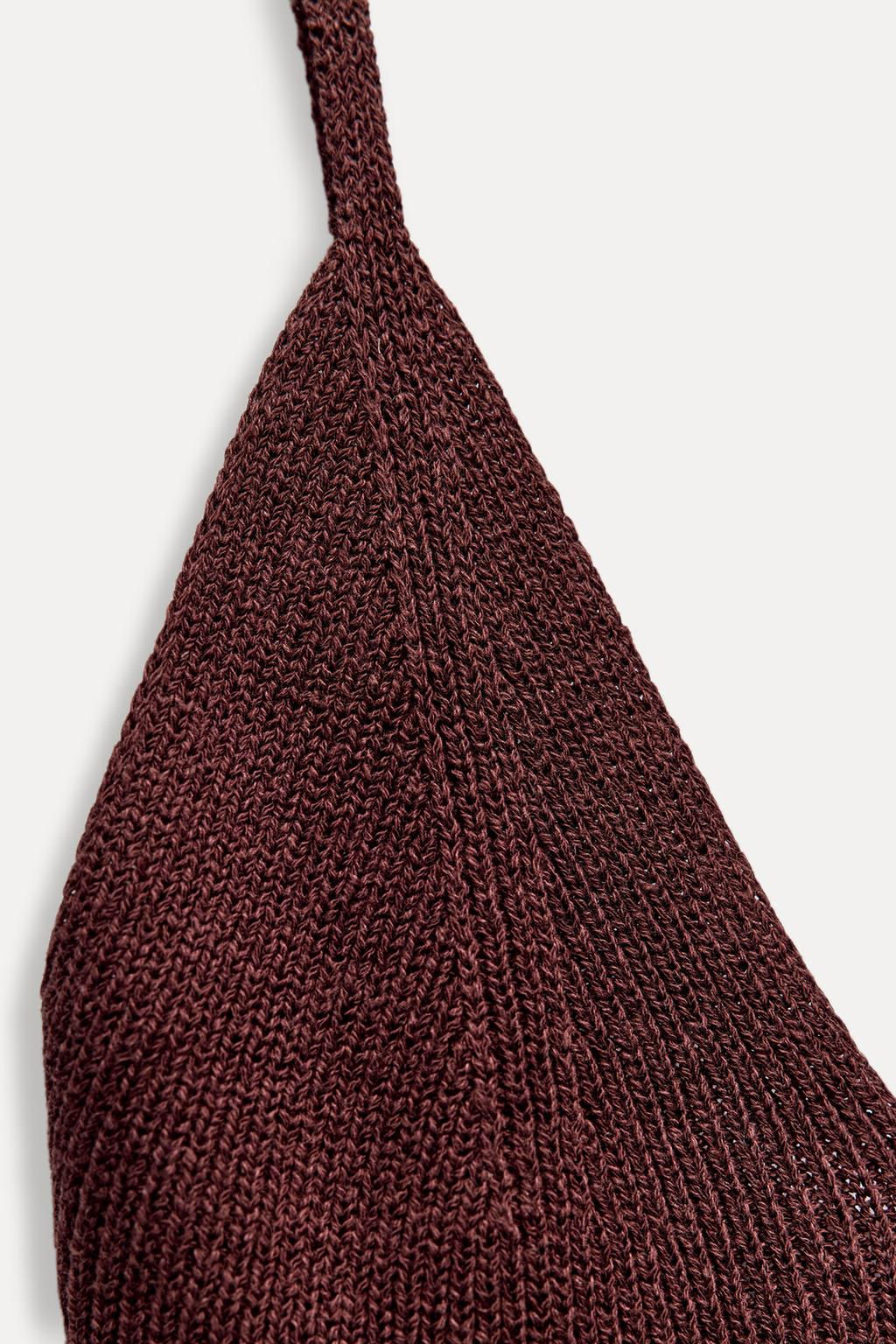 KNIT V-NECK TOP - Zara фото 8