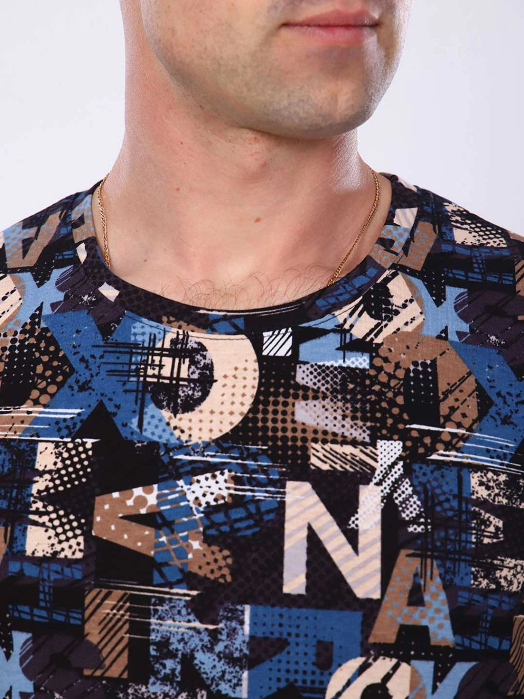 Футболка мужская, цвет коричневый синий черный