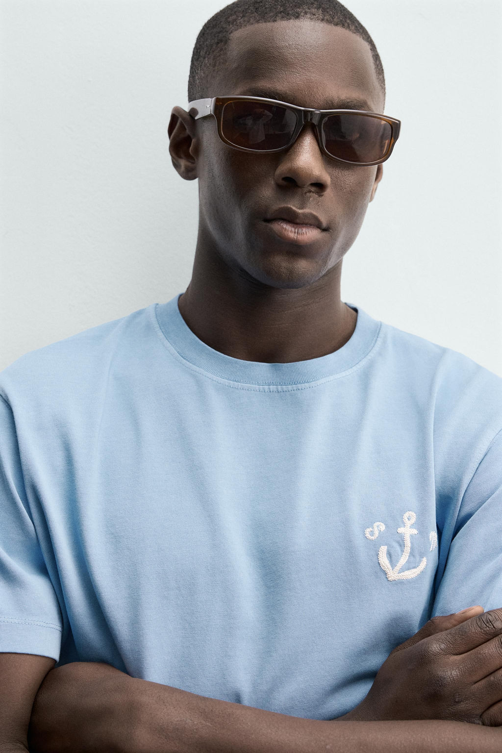 CAMISETA TEXTO SORRENTO / Azul claro - Zara фото 5