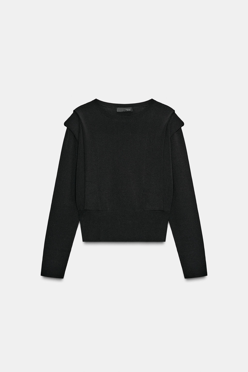 KNIT TOP WITH SHOULDER PADS