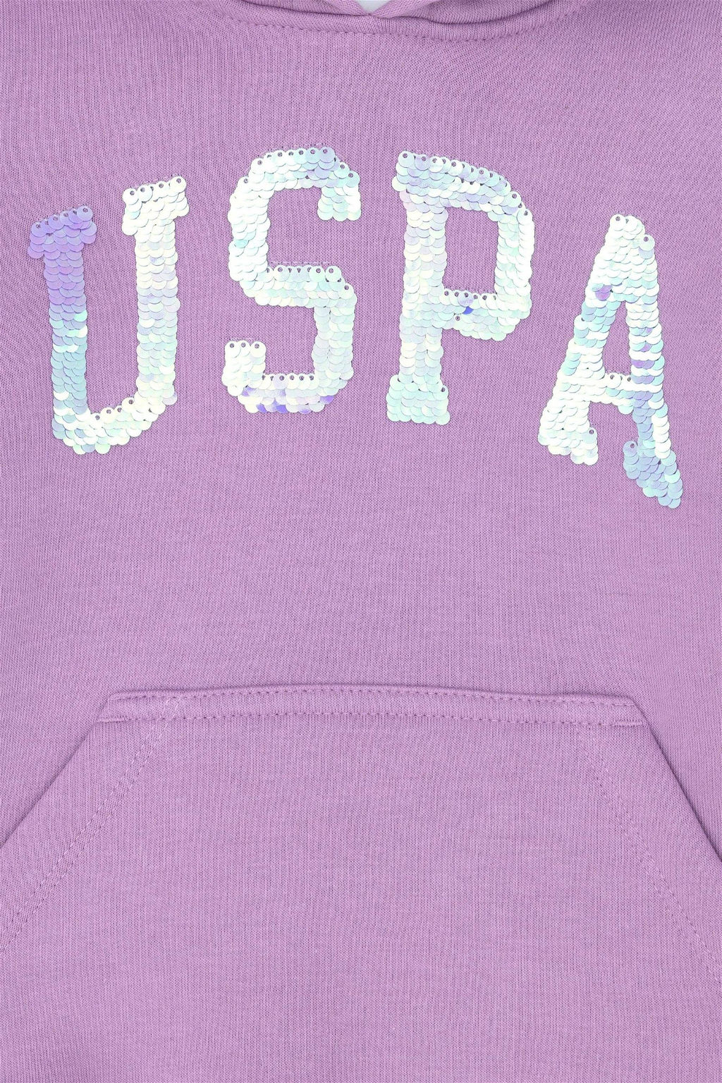 Детская сиреневая базовая толстовка с капюшоном Неожиданная скидка в корзине - U.s. polo assn фото 3