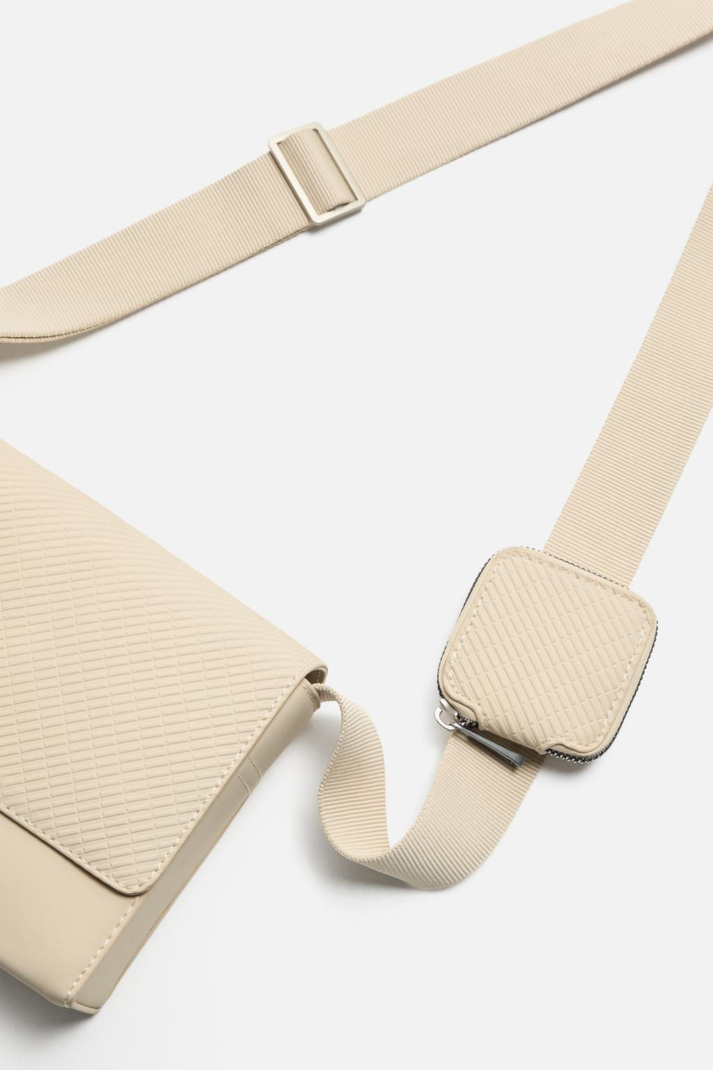 RUBBERISED TEXTURED CROSSBODY BAG - Zara фото 11