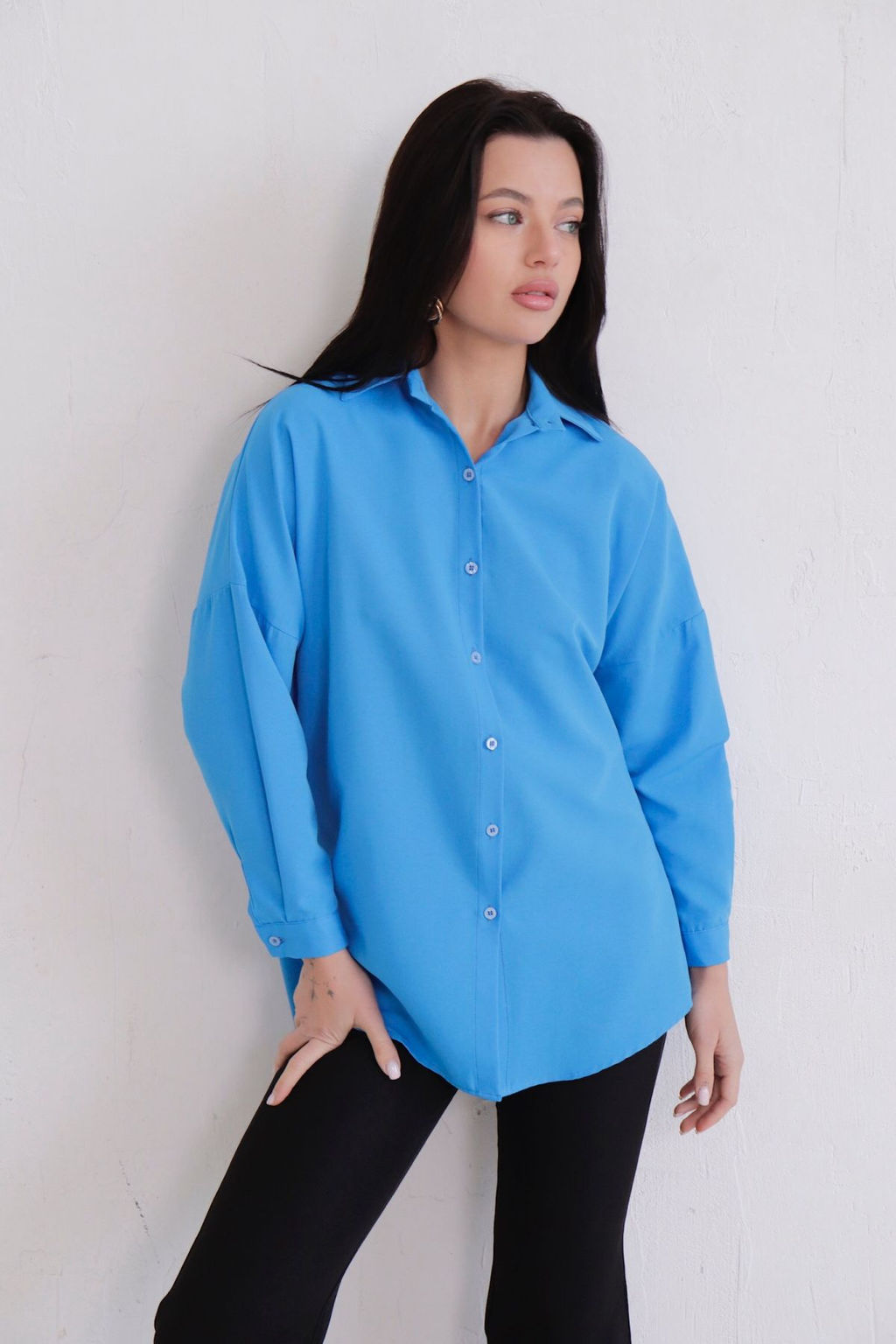 Рубашка удлинённая свободного силуэта - Martichelli фото 15