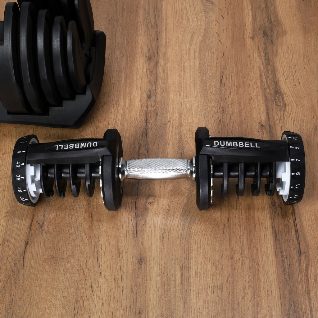 Гантель разборная Woohooo Elite Power со ступенчатой регулировкой / 17 позиций от 5 -40 кг / черный - Галеонтрейд фото 4