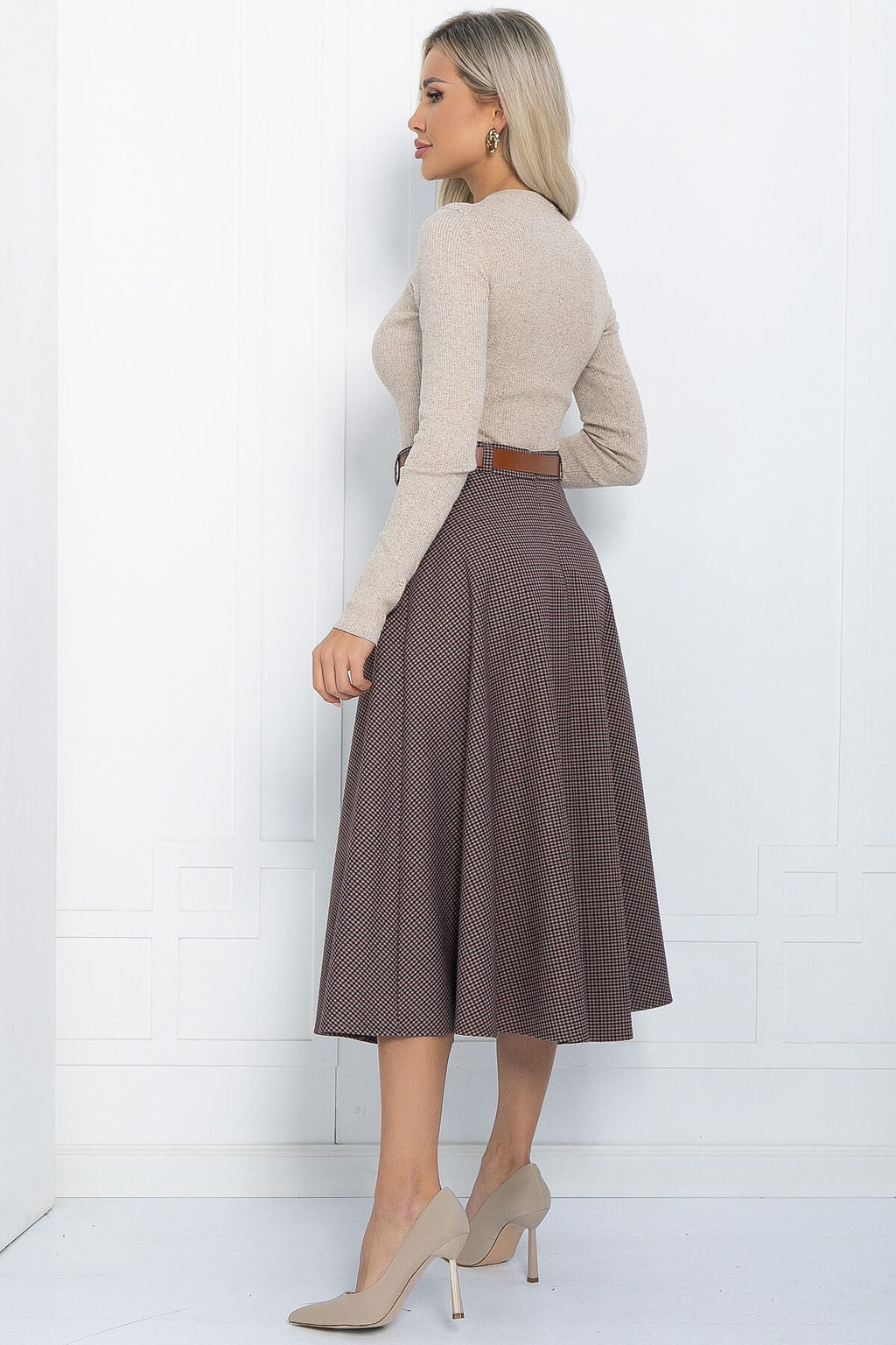 Юбка Уверенная грация (коричнево-бордовая) Ю12213-2 - Lt collection фото 2