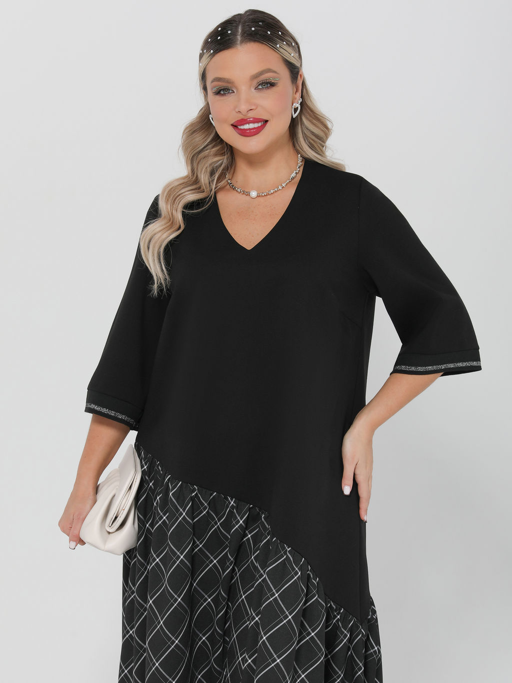 Платье 0345-1с черный матовый