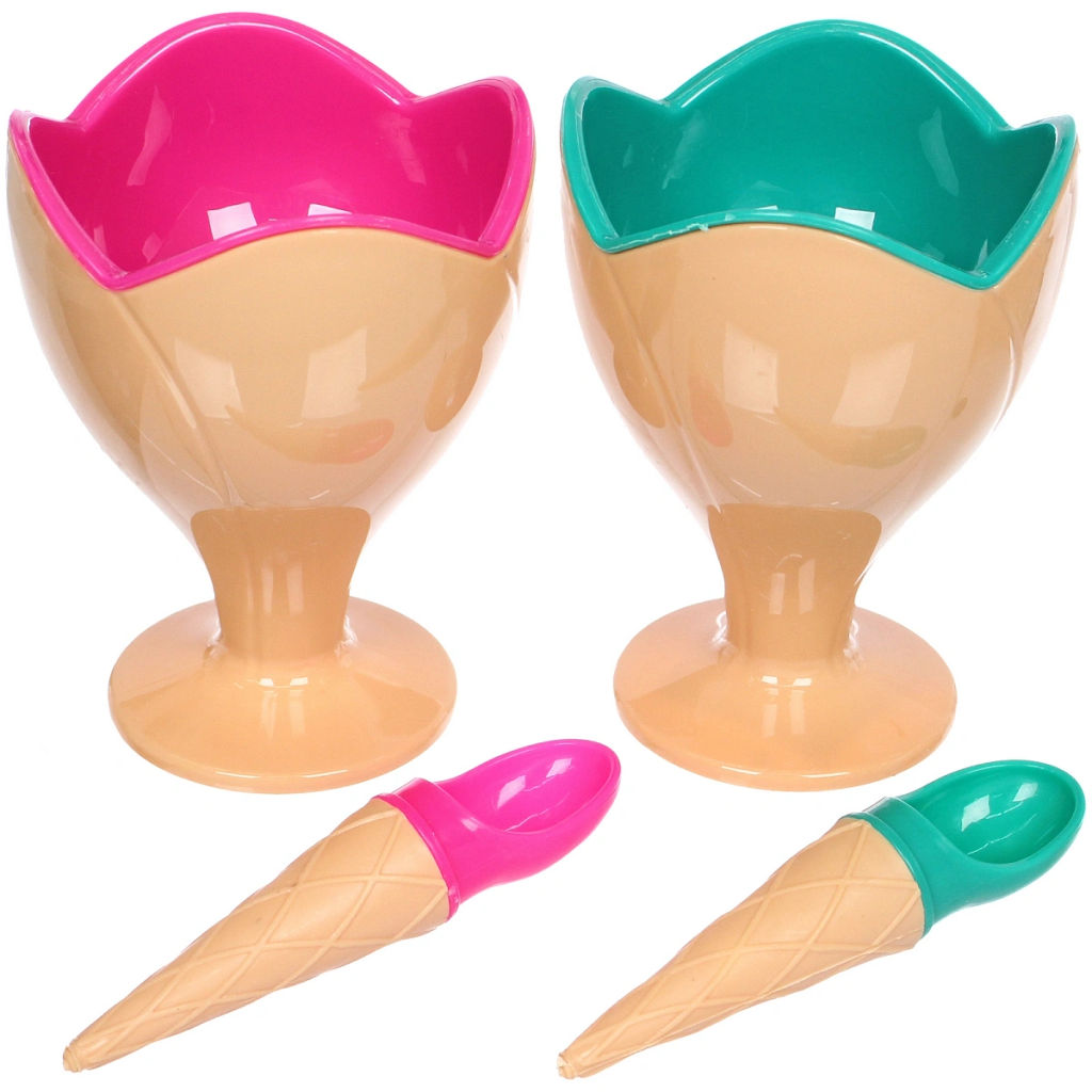 Креманка для мороженого "ICE CREAM" в наборе 4шт с ложками