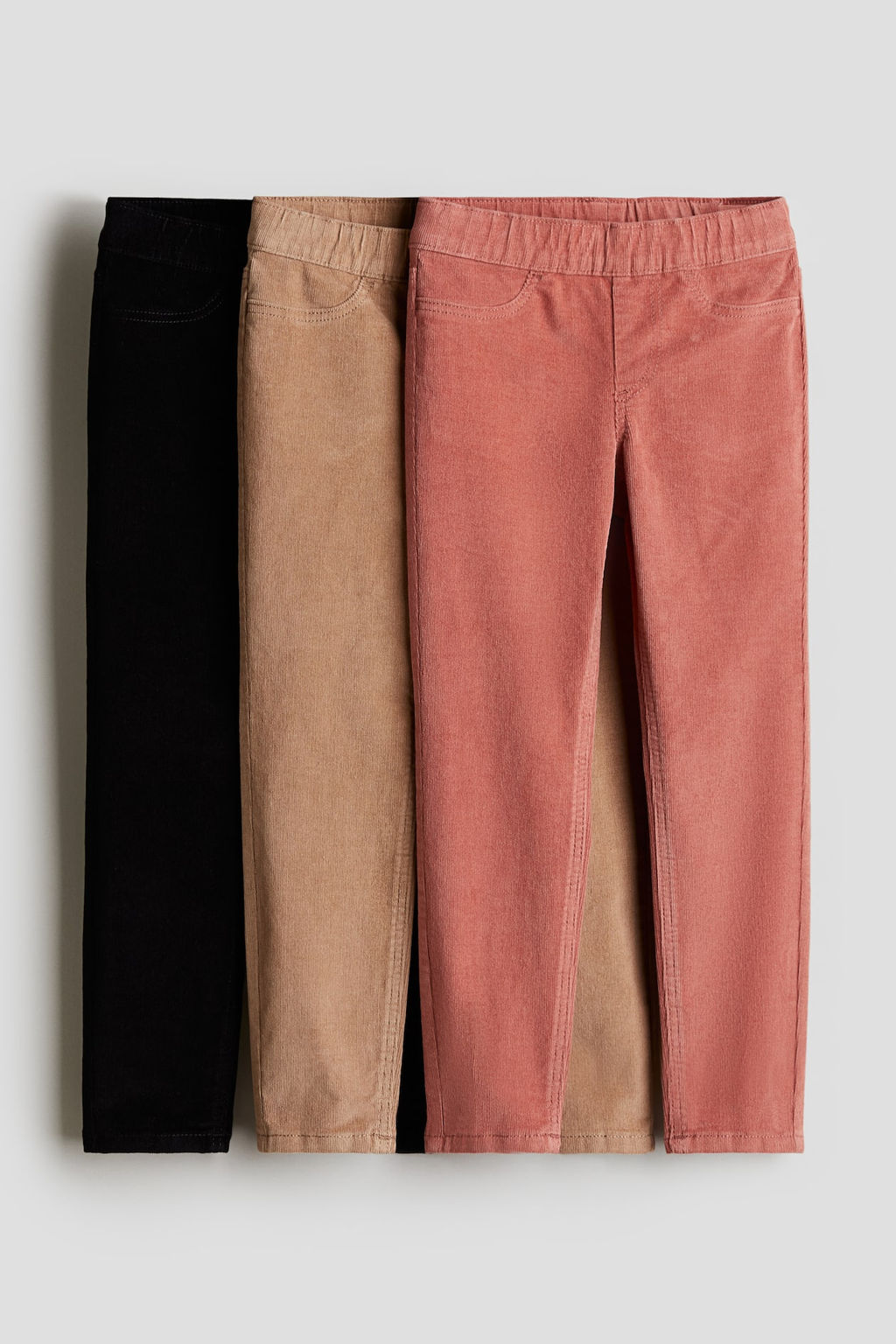 Pack de 3 jeggings de pana