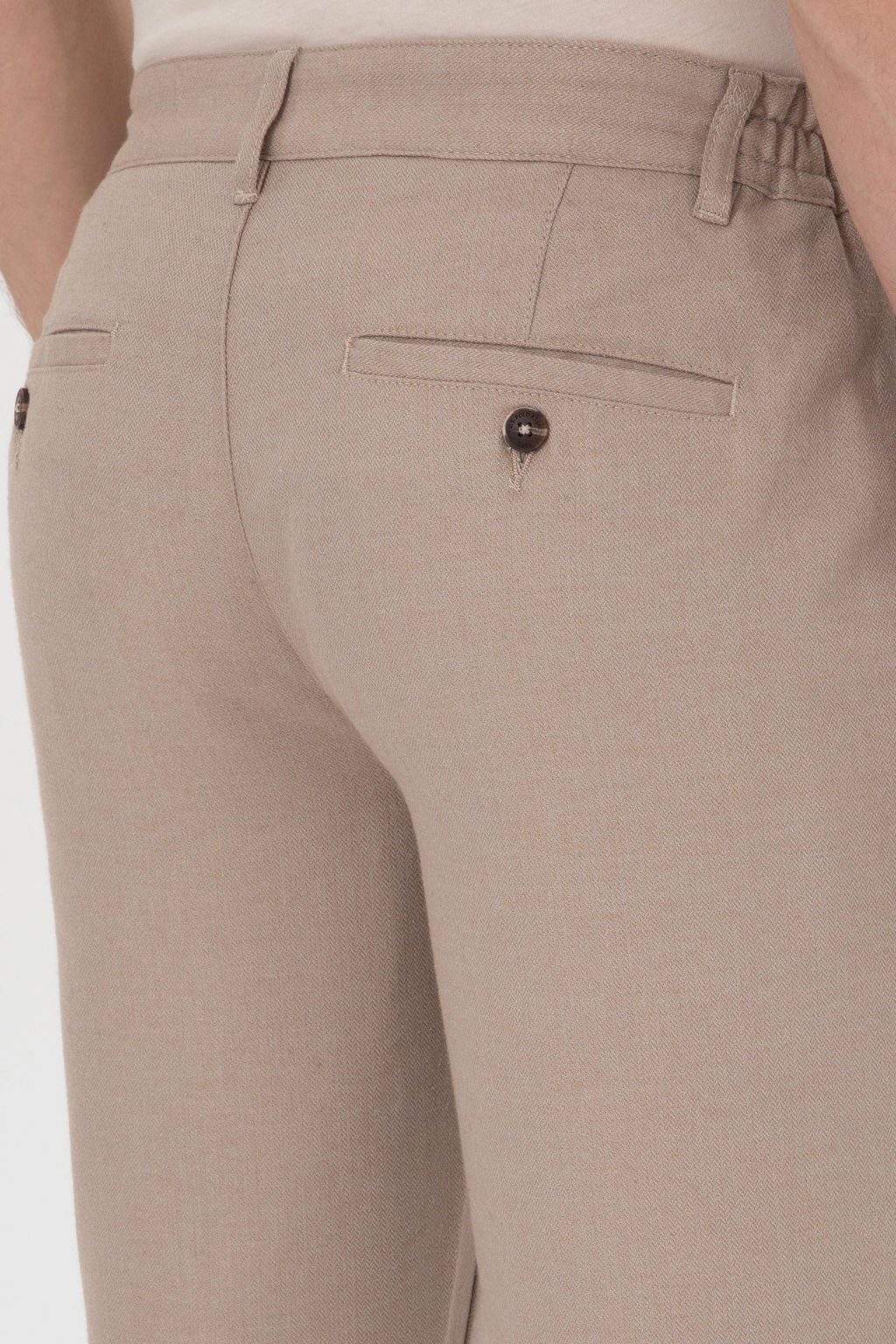 Erkek Slim Fit Camel Kanvas Pantolon - U.s. polo assn фото 6