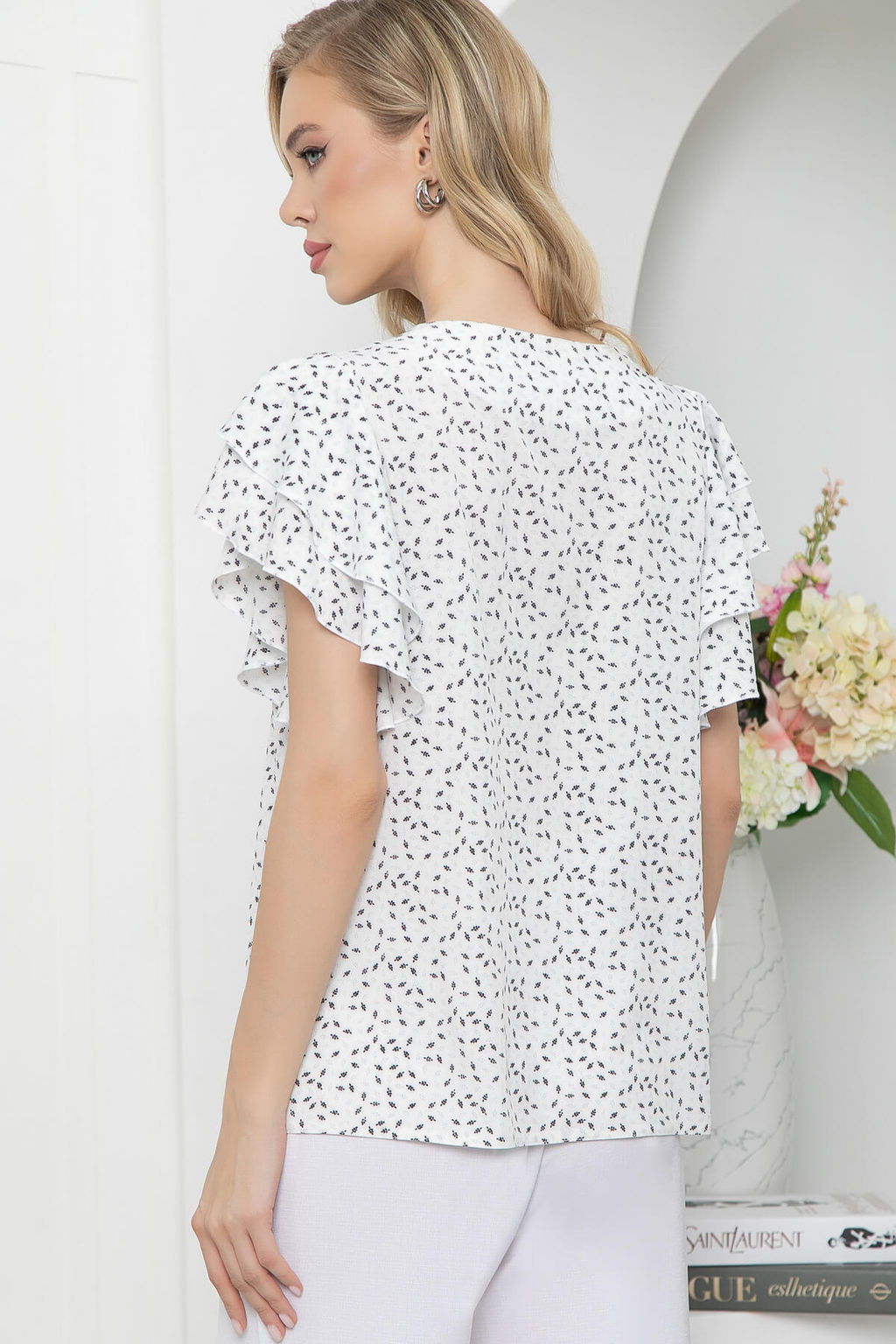 Блуза Рия (вайт) Б5578 - Lt collection фото 2