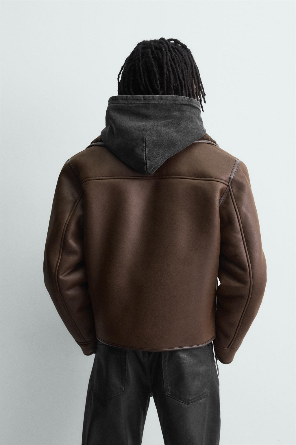 CAZADORA EFECTO ANTE DOBLE FAZ / Marr?n - Zara фото 3