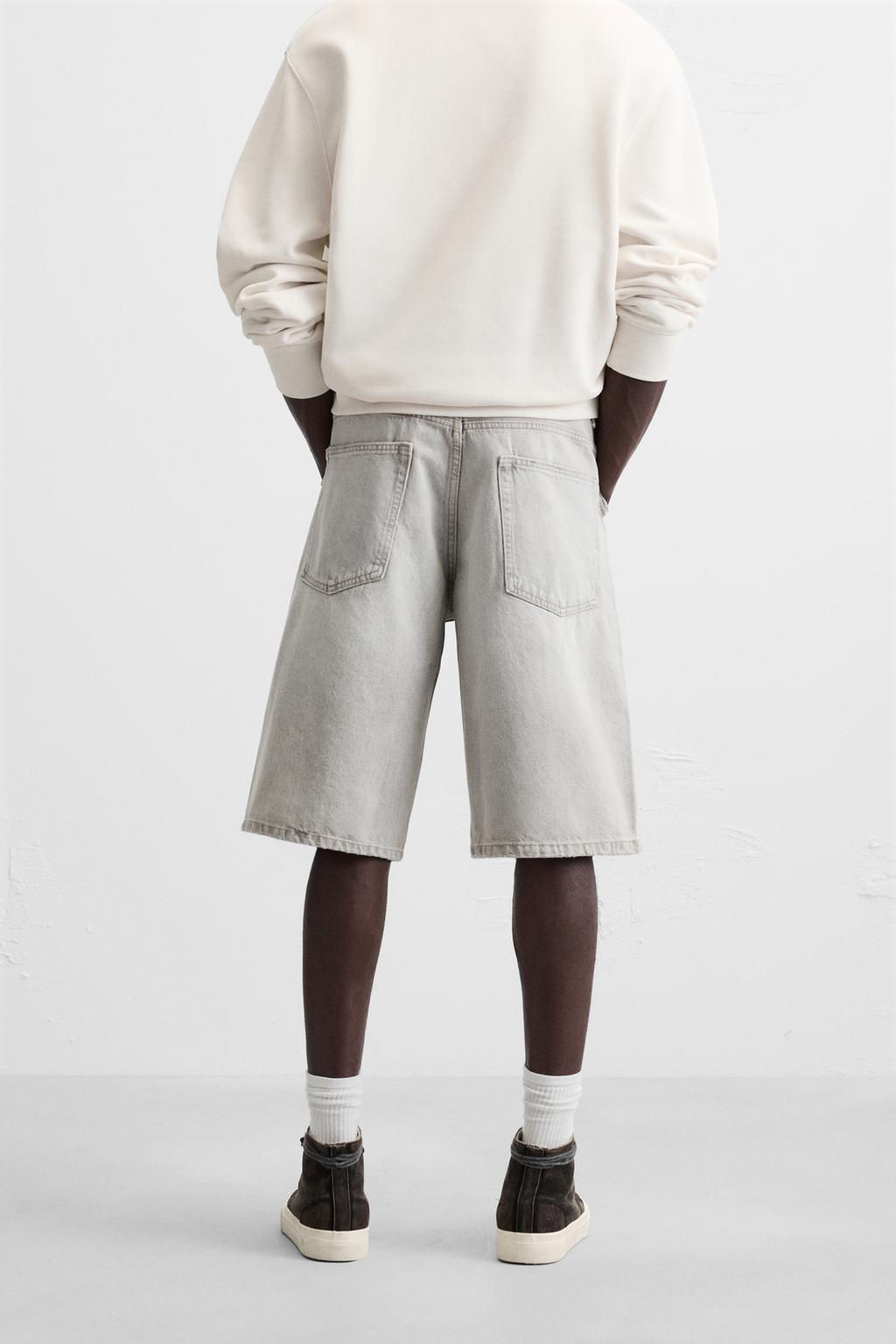 BASIC BAGGY FIT DENIM BERMUDA - Zara фото 43