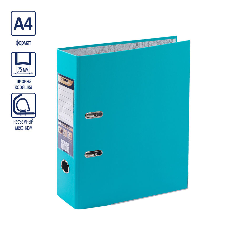 Expert Complete Регистратор PVC, мет.уг. 75 мм 10 шт. Premier A4 арочный механ. лён изумрудный EC10222105