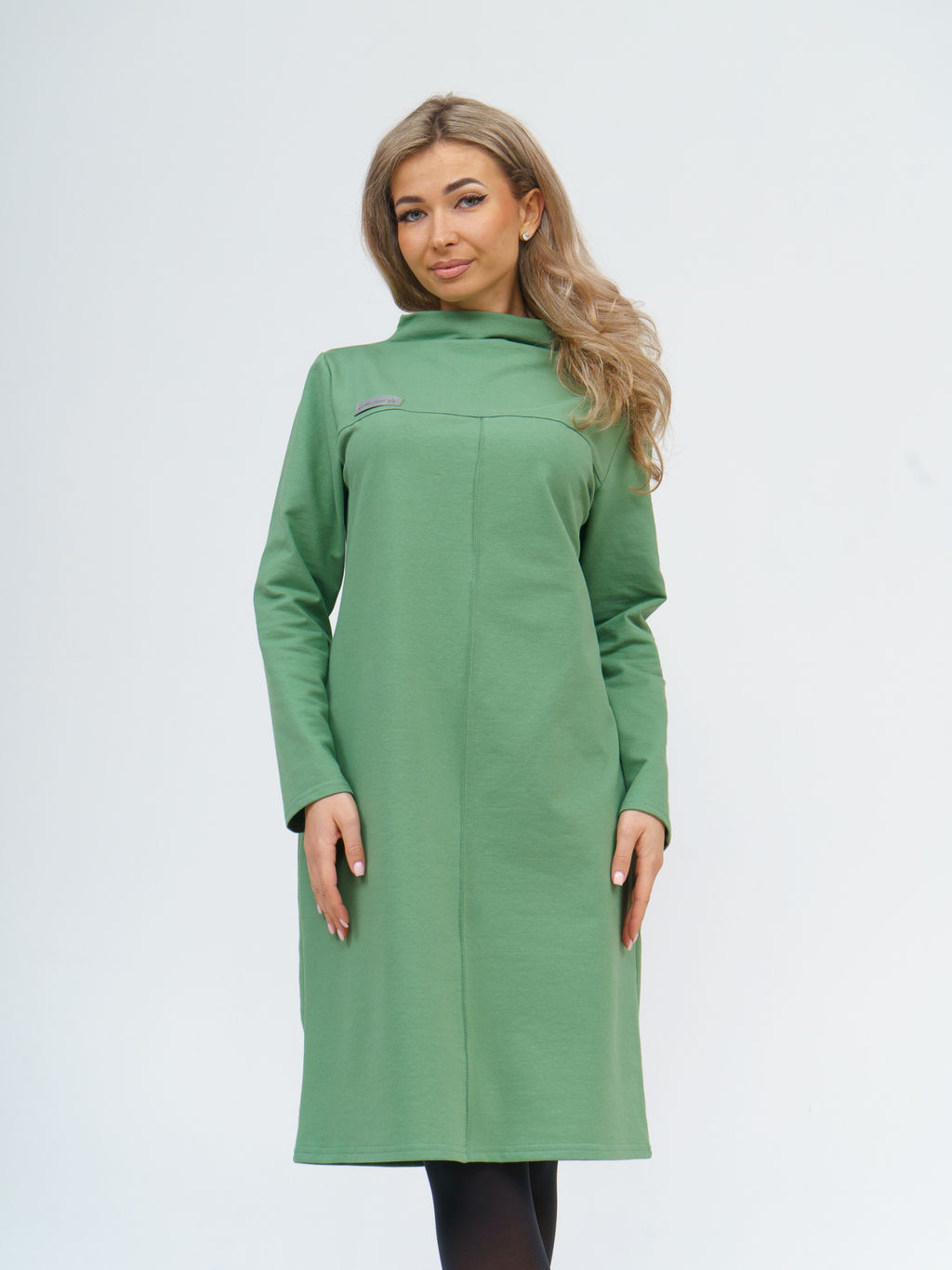 854 Платье "олива"