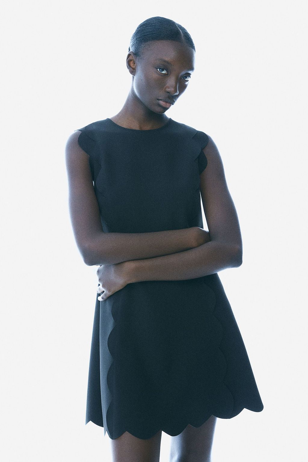 Scalloped twill dress - H&m фото 2