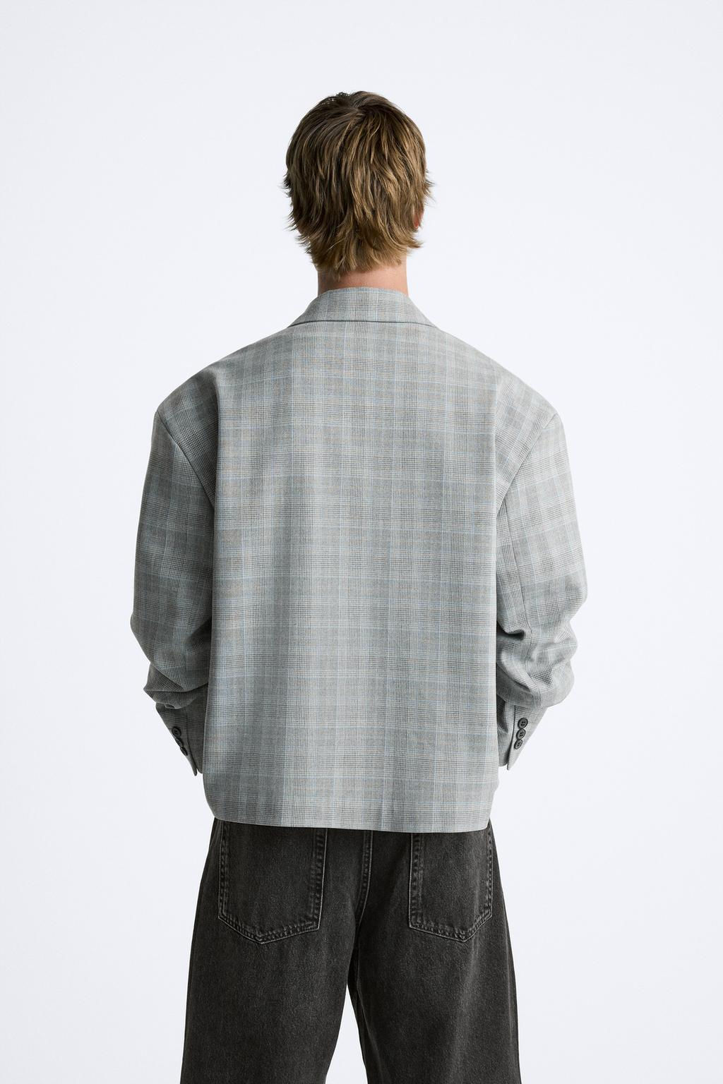 OVERSIZE FIT CHECK BLAZER - Zara фото 11