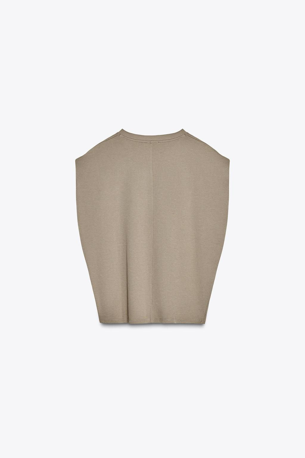 WASHED INTERLOCK T-SHIRT - Zara фото 8