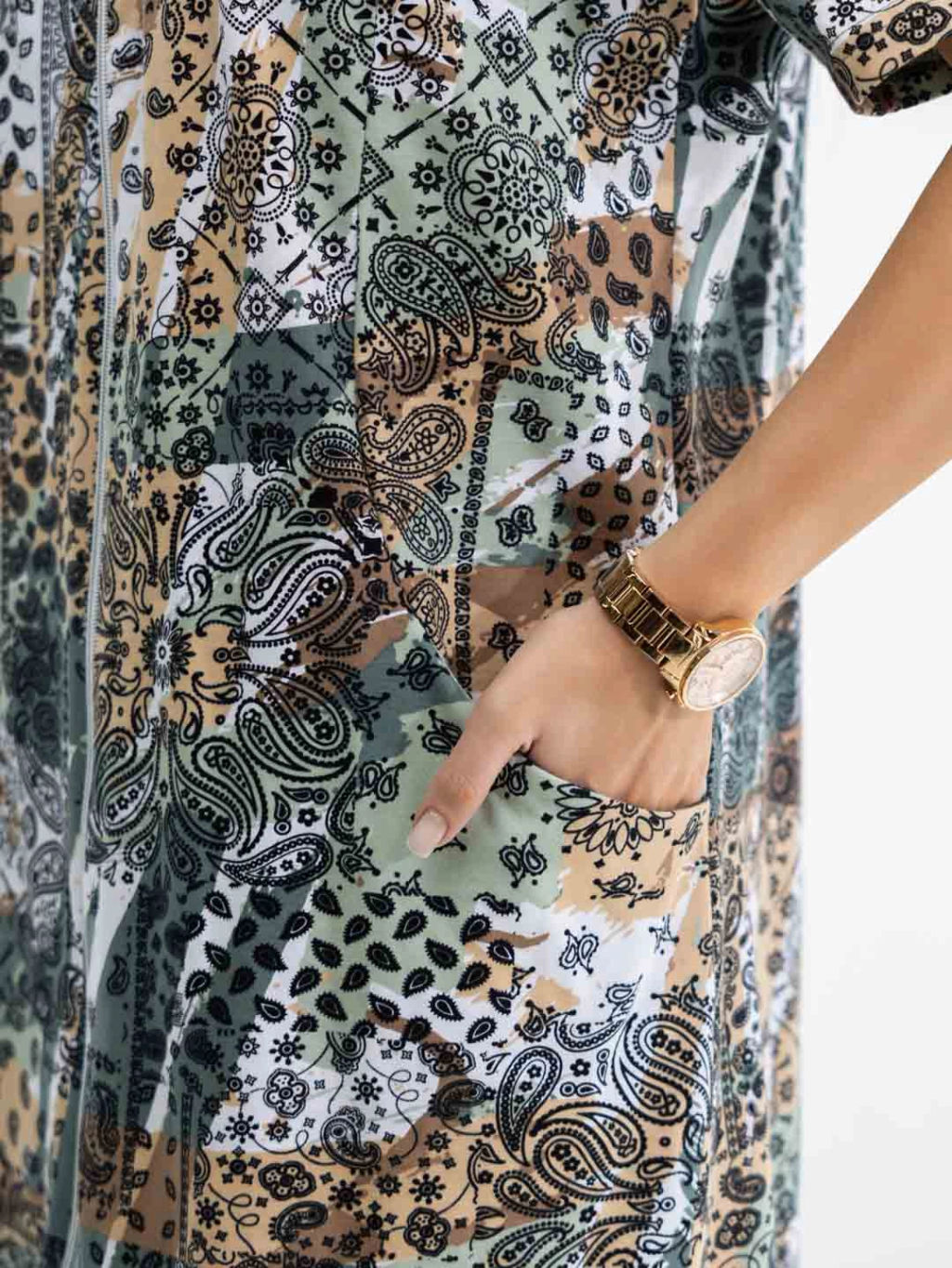 Халат женский, цвет зеленый