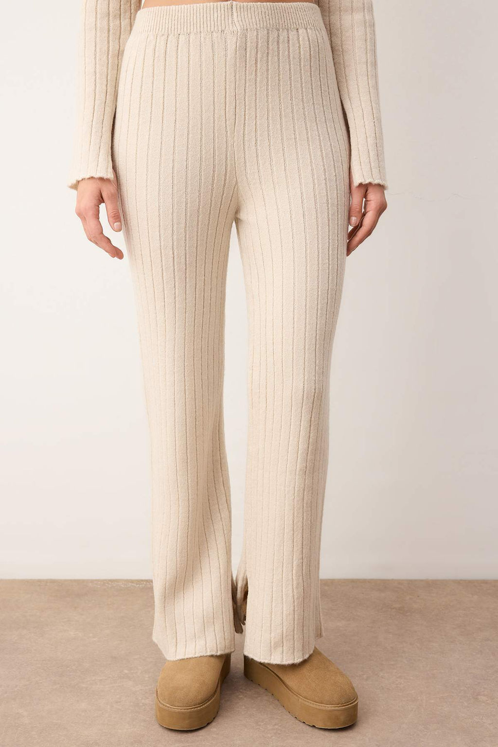 Tas Yumusak Dokulu Kazak-Pantolon Triko Alt-Ust Tak?m TWOAW26AU00004