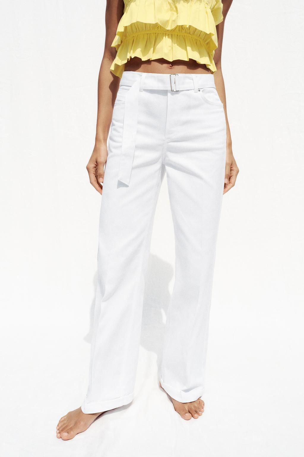 JEANS Z1975 WIDE-LEG HIGH-WAIST WITH BELT - Zara фото 2