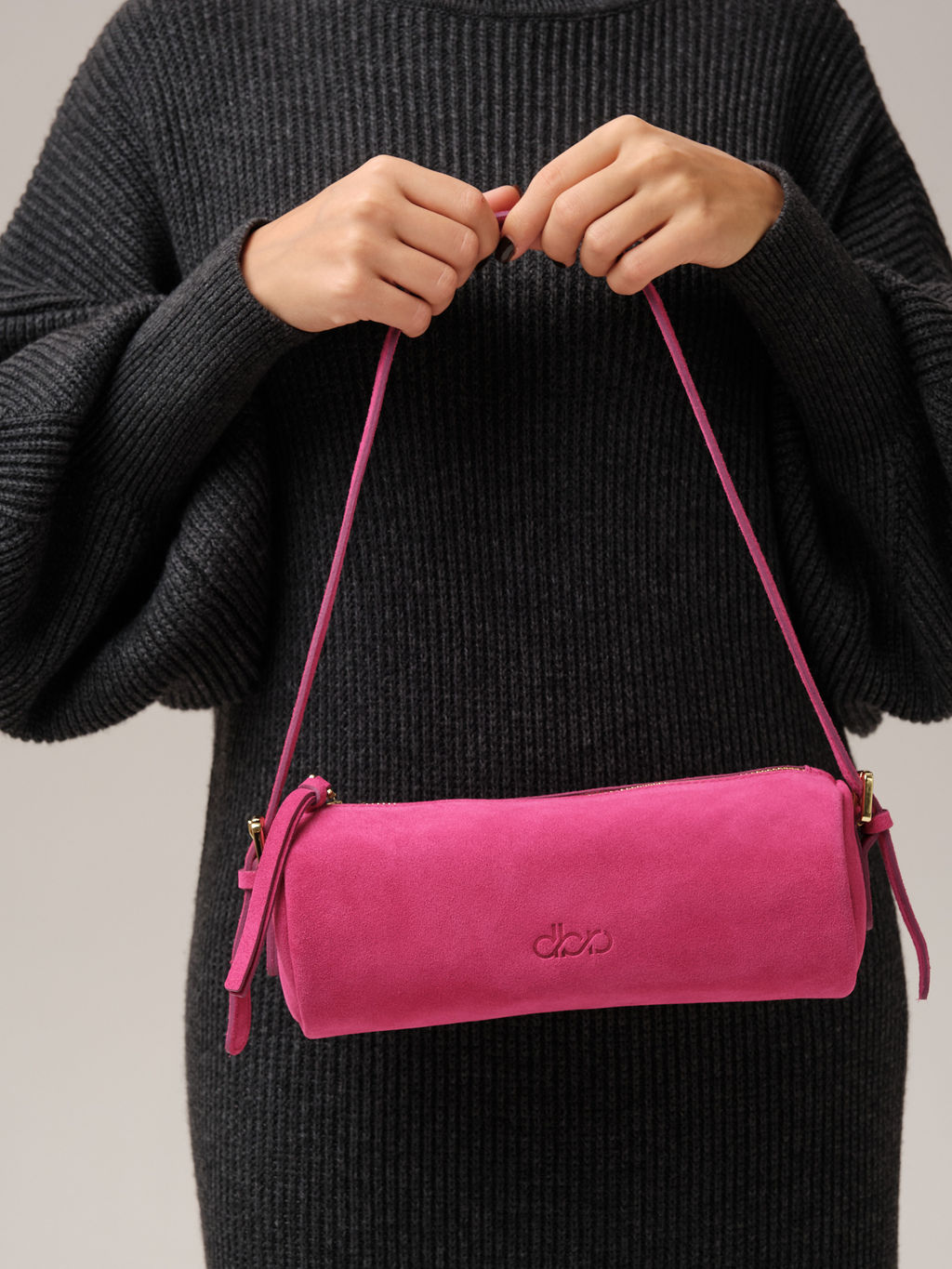 Замшевая сумка Tube DBR 31343 розовый тюльпан фото 2