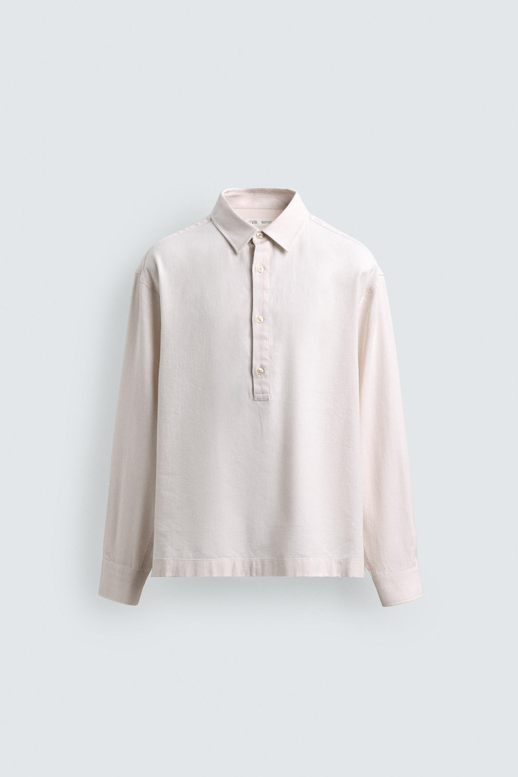 CAMISA POLO ALGOD?N - LINO / Crudo - Zara фото 7
