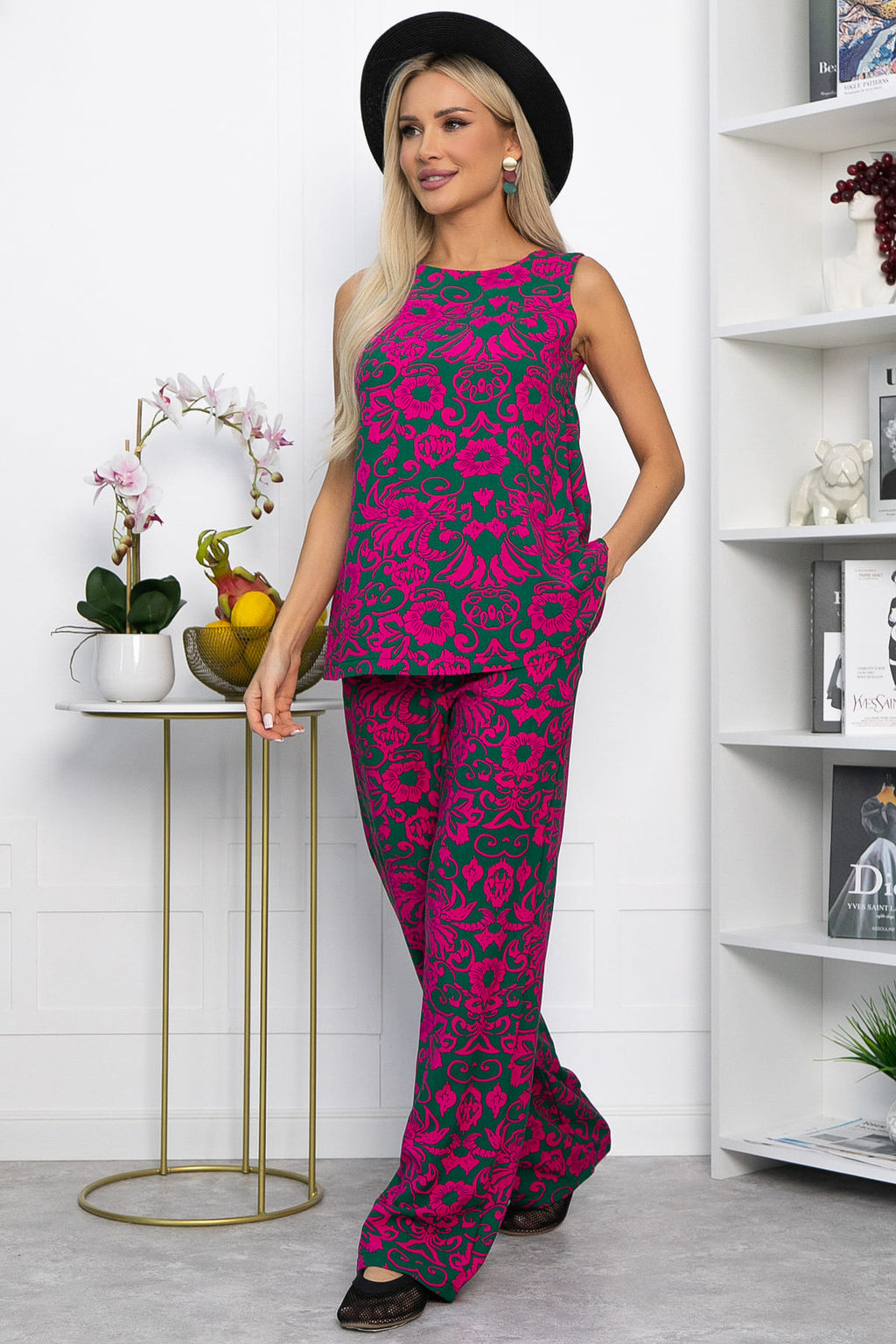 Костюм Стильный акцент (малиново-зеленый) К13906-25М - Lt collection фото 10