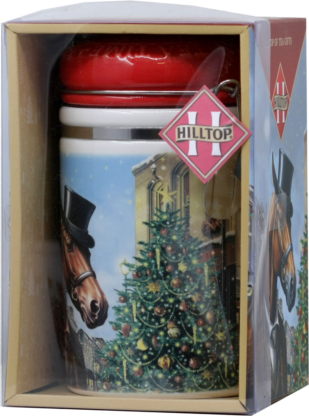 HILLTOP. Новый год. Керамика. Чайница Лошадь Стиляга 80 гр. чайница керам.