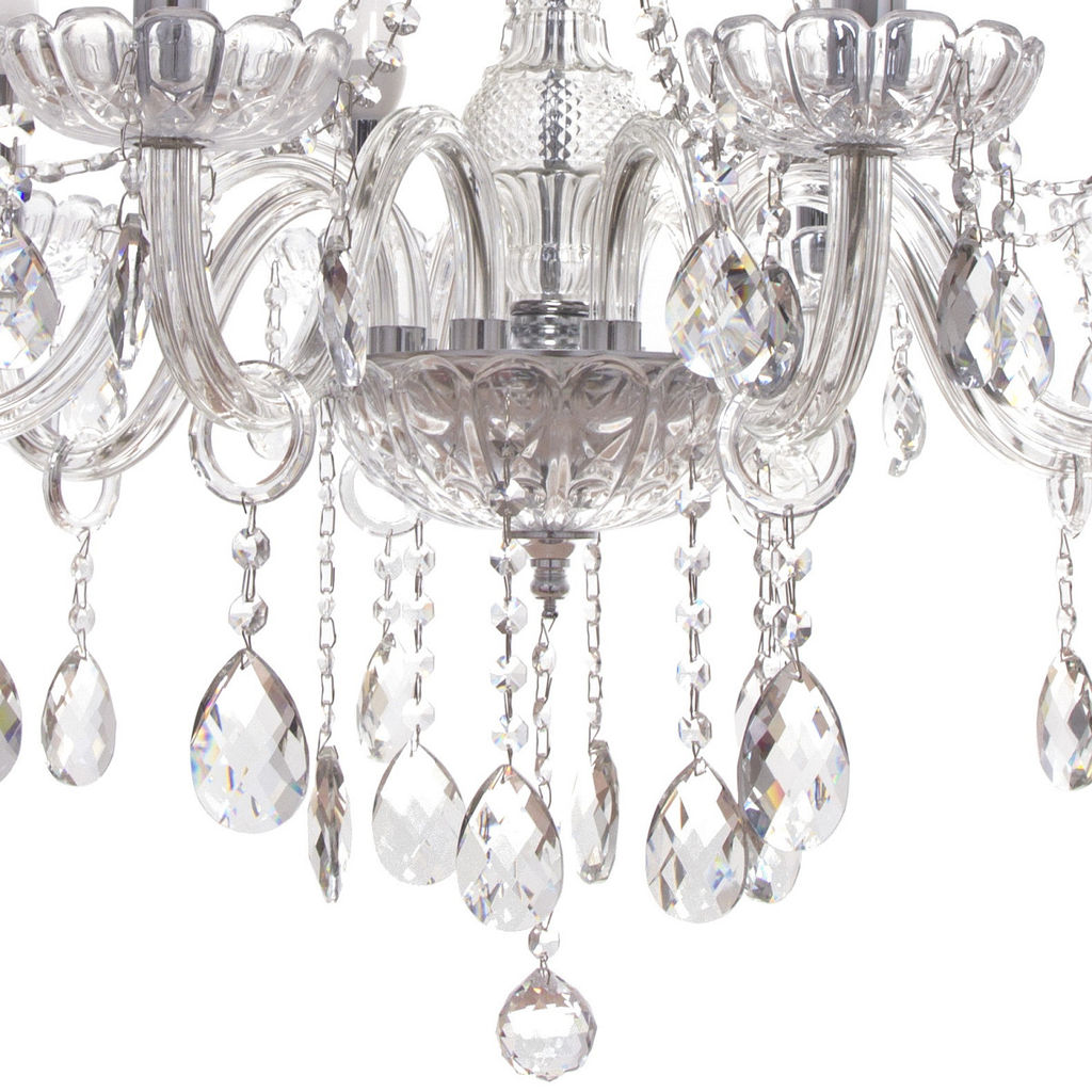 Люстра подвесная в стиле барокко "Alfemminile" 8*40Вт 25-DZ888 со стеклянными основаниями