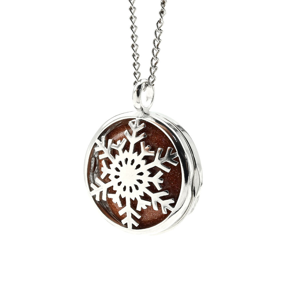 Кулон открывающийся Снежинка 25*25мм с бирюзой - Радуга камня фото 16