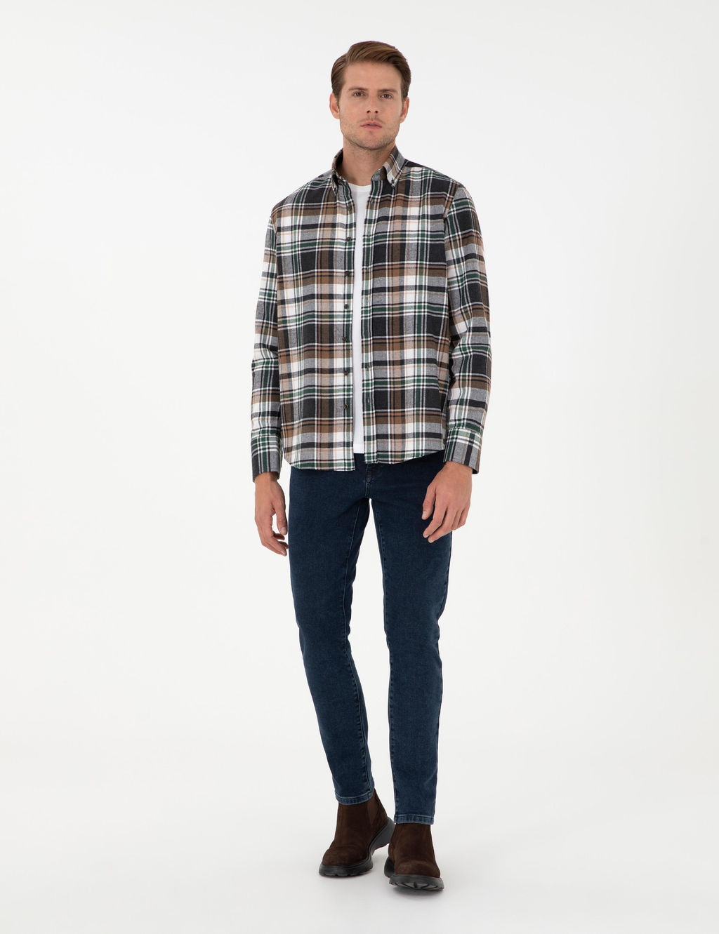 Kahverengi Comfort Fit Oduncu G_mlek - Pierre cardin фото 4