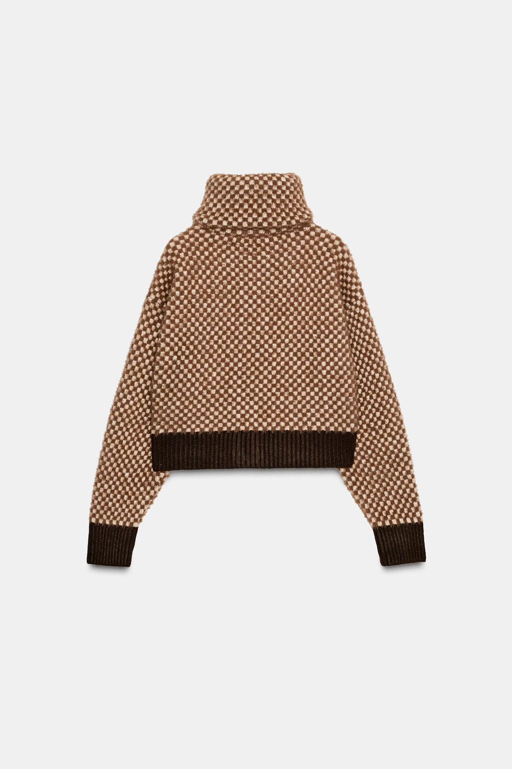 CONTRAST KNIT FAUX FUR BOMBER JACKET - Zara фото 7
