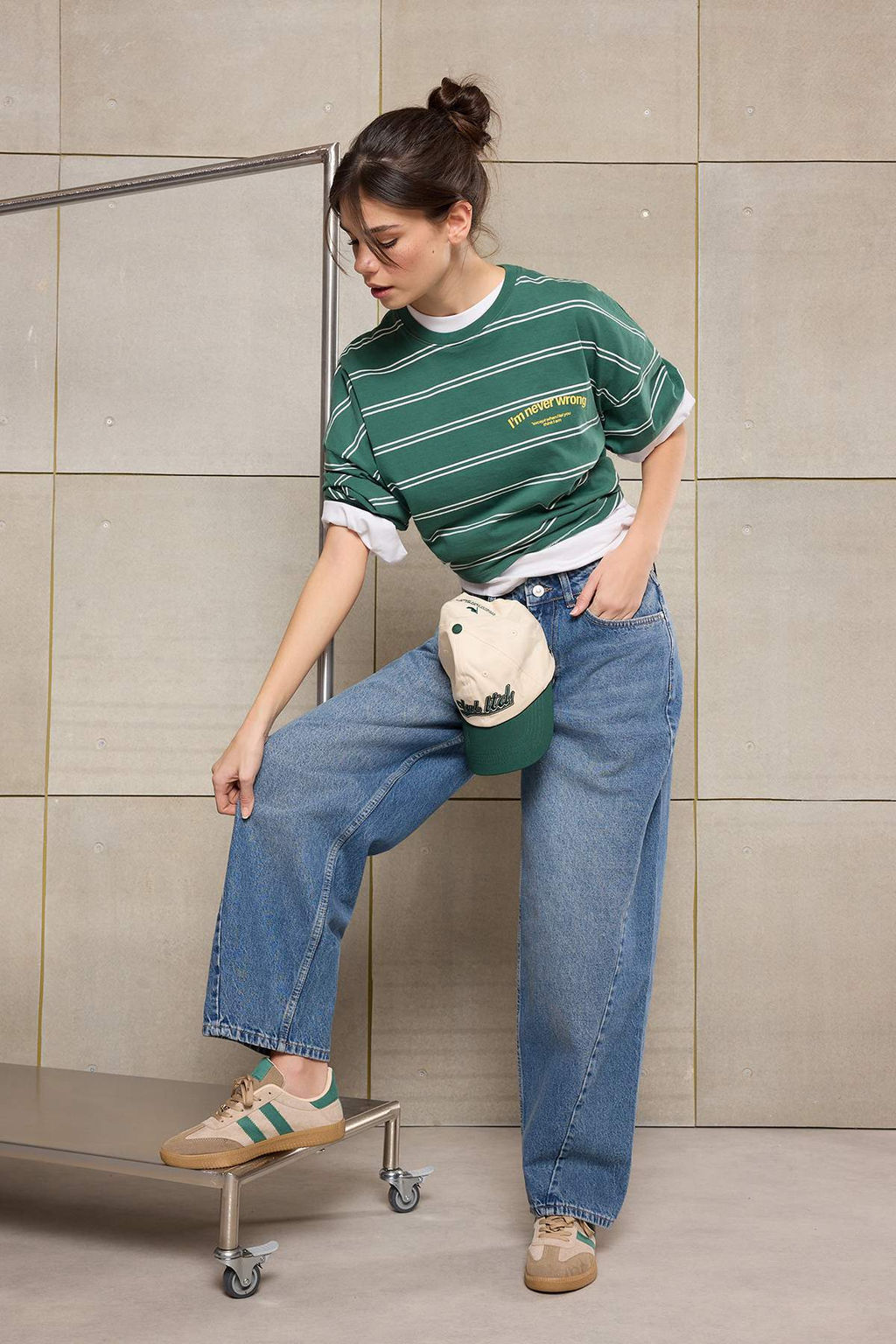 Mavi Dikis Detayl? Yuksek Bel Baggy %100 Pamuk Jeans TWOSS26JE00084 - Trendyolmilla фото 4