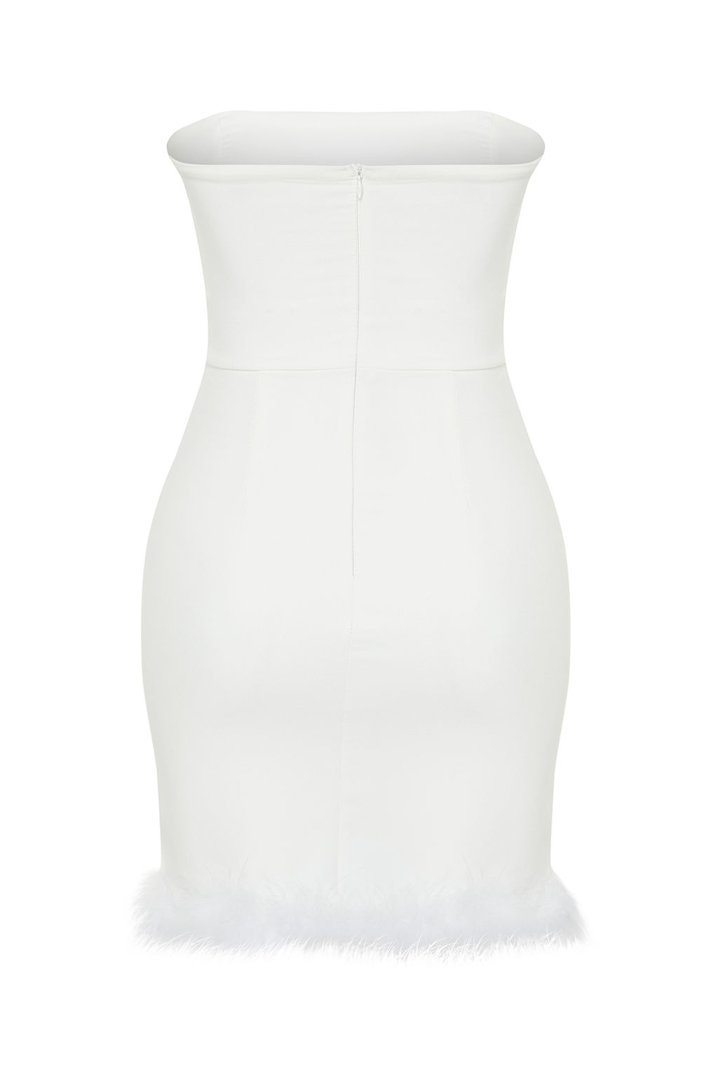 Bridal Beyaz Vucuda Oturan Otrisli Dokuma K?sa Dugun/Nikah S?k Abiye Elbise TPRSS24EL00115 - Trendyolmilla фото 9