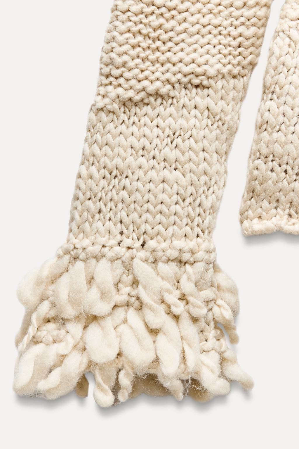 KNIT CARDIGAN WITH FRINGING - Zara фото 7