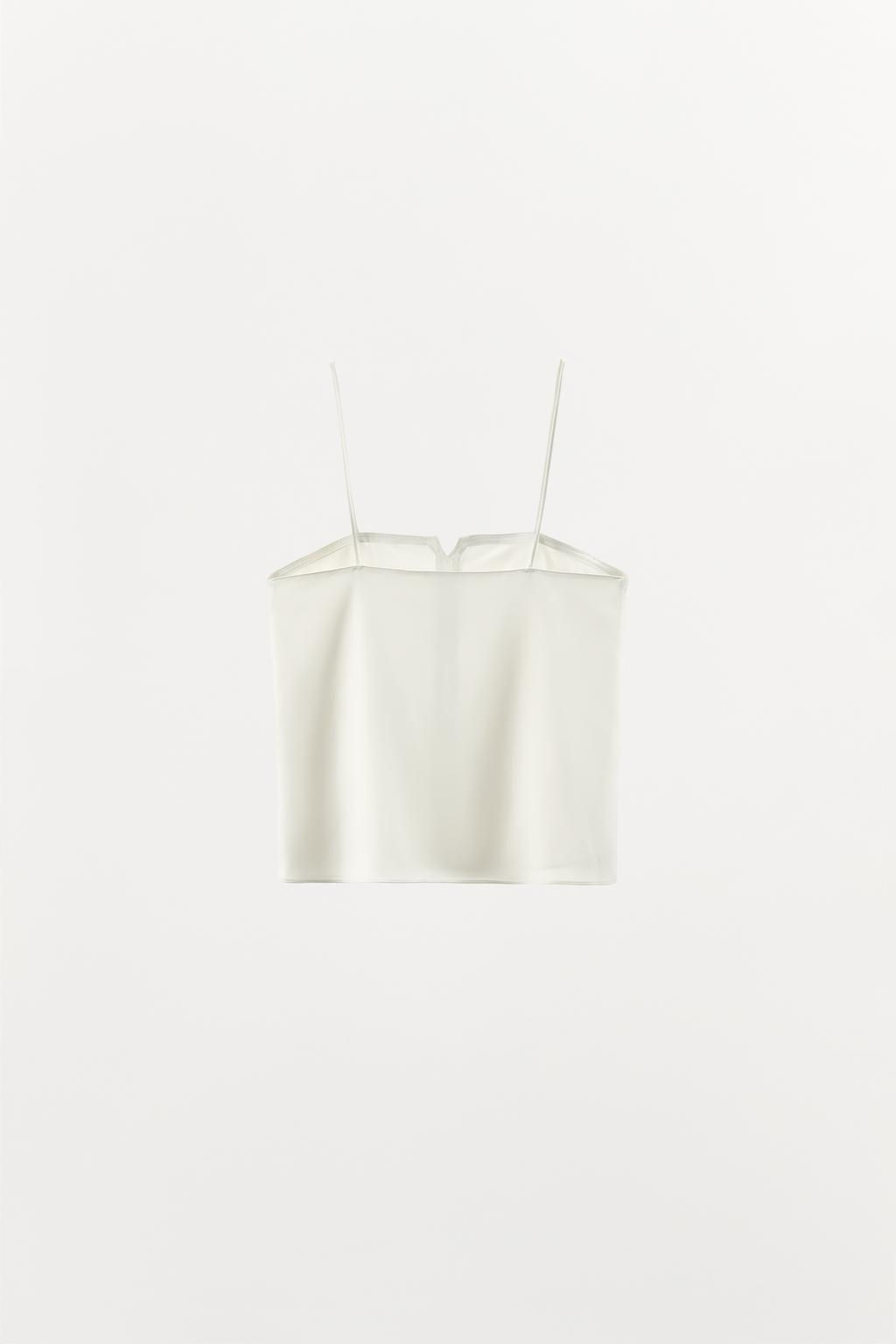 SATIN CAMISOLE TOP - Zara фото 12