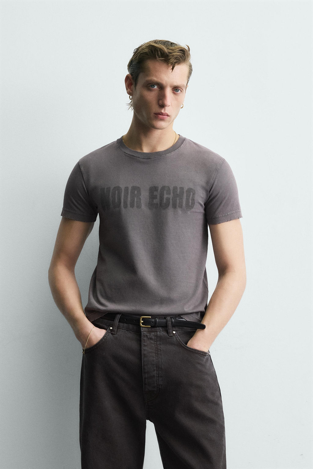 WASHED SLOGAN T-SHIRT - Zara фото 9