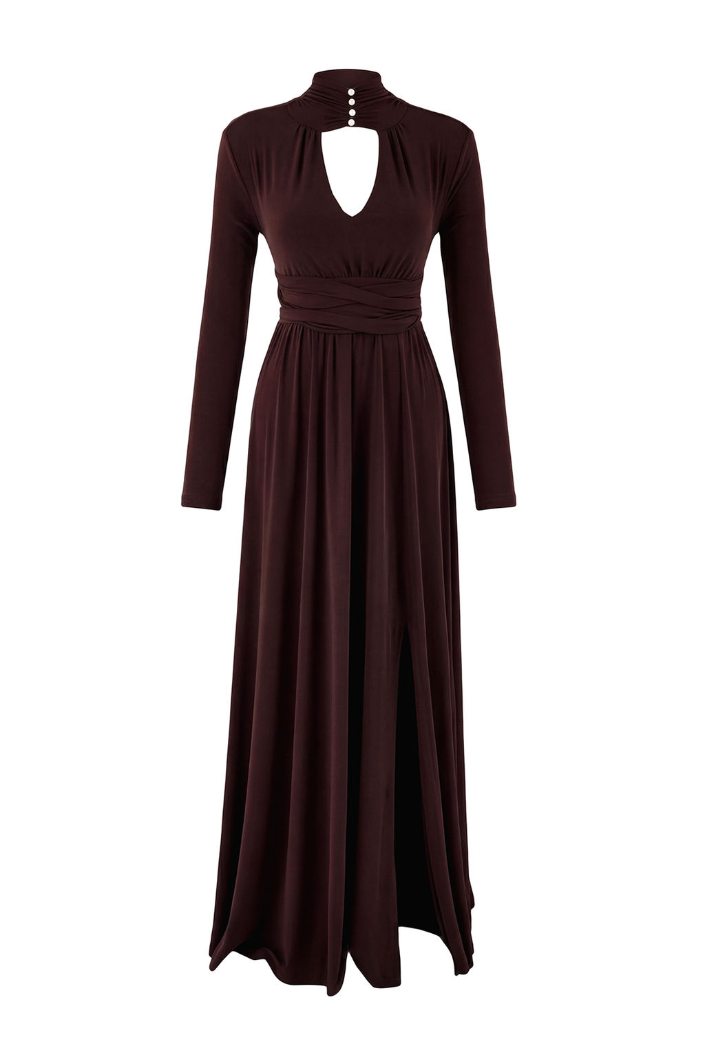 Kahverengi Aksesuar Detayl? Orme Maxi Abiye & Mezuniyet Elbisesi TPRSS26AE00004 - Trendyolmilla фото 11