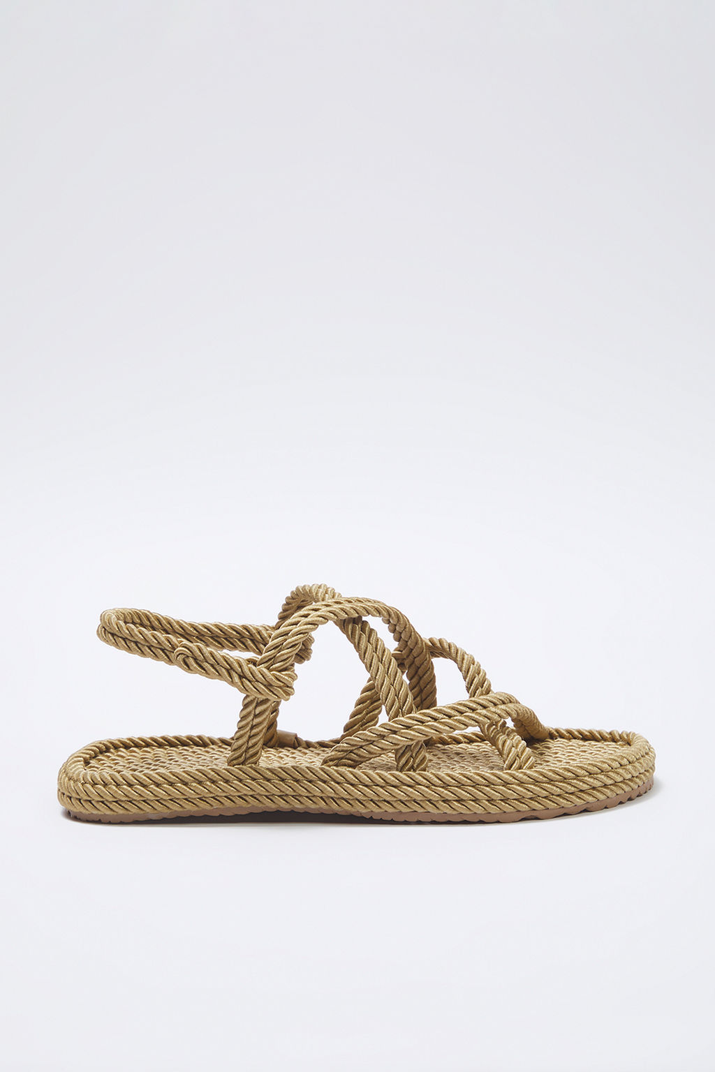 Trendyol Shoes Bej Capraz Bantl? Halat Ipli Kad?n Has?r Sandalet TAKSS25SD00056 - Trendyolmilla фото 18