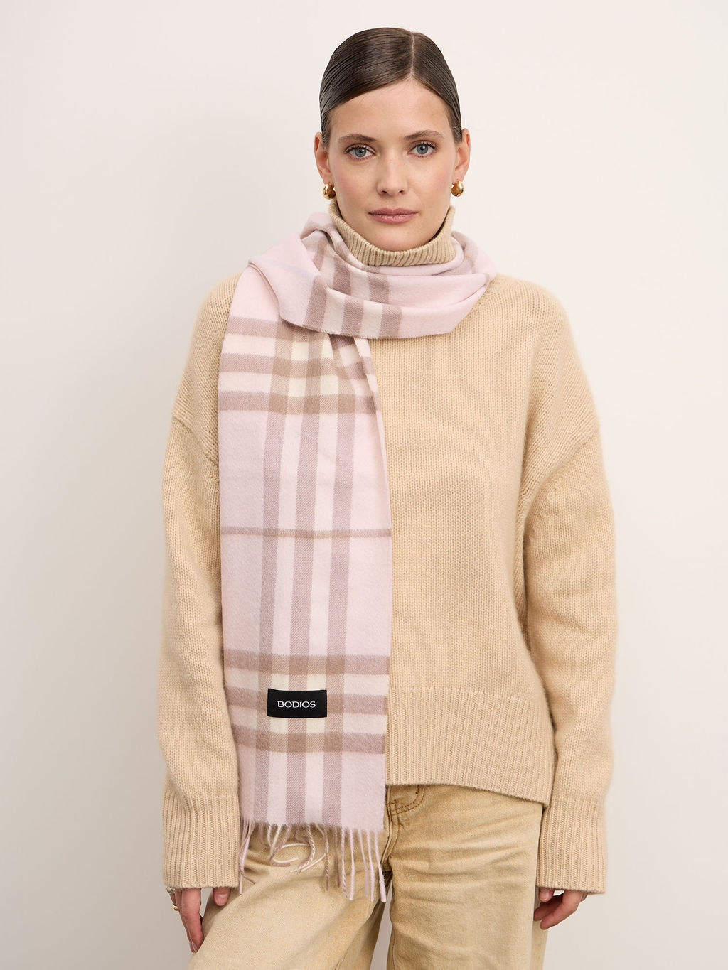 Шарф из кашемира 12218n розовый